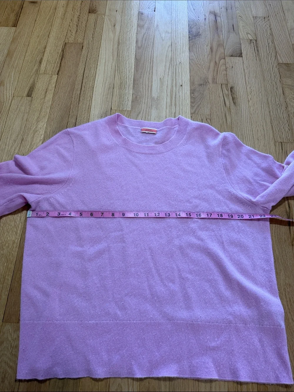 J. Crew Pink Cashmere Classic Fit Crewneck Sweater